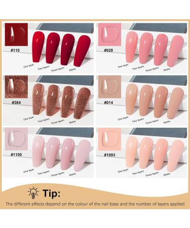 Gel Nail Kit Set with 6 Colors, 54W UV Lamp, Glossy & Matte Top/ Base Coat - Pink, Gray, White Gel Polish Starter Kit for DIY Nail Art at Home - Buy Online on SooperMarket.com