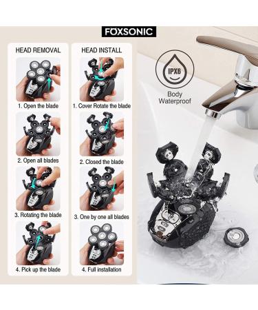 5 in 1 Rechargeable Electric Shaver & Hair Clipper | Floating Head Razors & Grooming Essentials for Men - Buy Online on SooperMarket.com