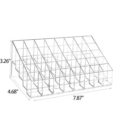 Clear Acrylic 40 Grids Lipstick Holder Organizer - Storage Display Case for Lip Gloss Tubes - Buy Online on SooperMarket.com