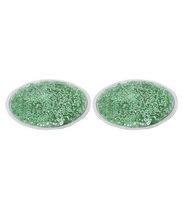 Round Gel Eye Ice Pack - Hot and Cold Therapy for Pain Relief, Dark Circles, Puffiness - Reusable Mini Eye Gel Pad - Green - Buy Online on SooperMarket.com