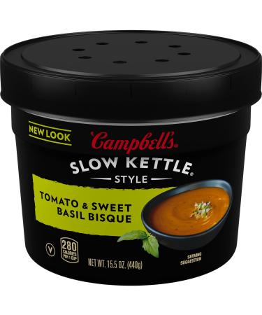 Campbell's Slow Kettle Style Tomato & Sweet Basil Bisque, 15.5 oz. Tub