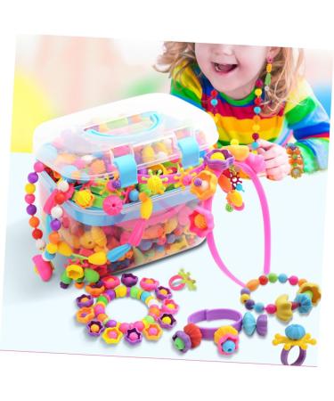 KOMBIUDA 1 Box Bracelet for Little Girl Jewelry Toys DIY Necklaces Beads Jewelry Childrens Toy Pop Beads Toys Rayan Toys for Fun Jewelry Making Kit Pop Snap Beads - Buy Online on SooperMarket.com