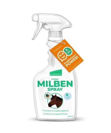 Silver power mite spray horses 500 ml reliable mite protection for horses useful parasite defense efficient and guaranteed helpful anti-mite agent 500 ml (1 Pack)