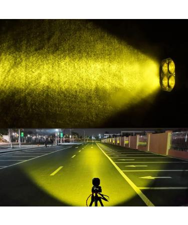 Yellow 3-Inch 40w LED Pods Fog Light Bar for Off-Road Truck Boat ATV UTV 4X4WD - Pair of 80w Amber Spot Lights - Buy Online on SooperMarket.com