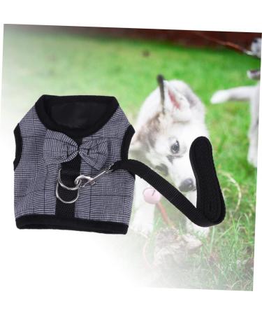 Minkissy 3pcs Bunny Vest Dress for Small Animals | Guinea Pig & Hedgehog Clothes | Soft Ferrope Harness & Lead Vest | Gray & Black - Buy Online on SooperMarket.com
