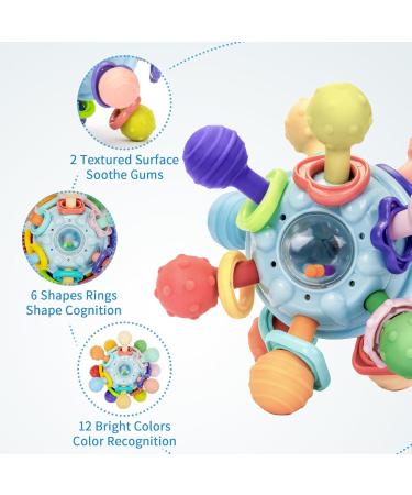 Accevo Bite Ring - Soft Silicone Baby Toy for 3+ Months | Teething Aid & Gripping Gift for Babies 6 Months+ - Buy Online on SooperMarket.com