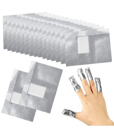 Sularpek 100 Pcs Foil Nail Wraps nail foils for gel nails Nail Foil Aluminium Wraps Remover with Pre-attached Lint-Free Cotton Pads for Manicure and Pedicure Nail Art Cleaner