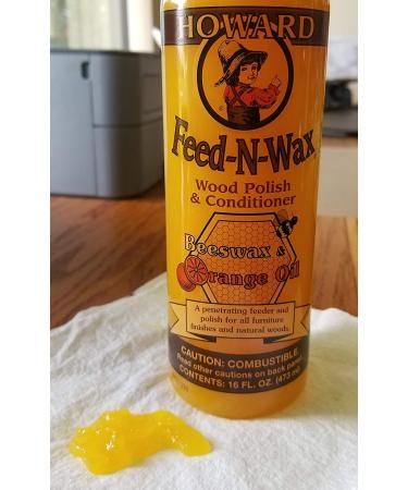 Howard Feed-N-Wax Wood Polish & Conditioner - 16 oz Beeswax Blend for Furniture Care - Buy Online on SooperMarket.com