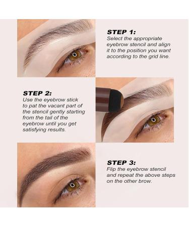 Shenrongtong Eyebrow Stamp & Shaping Kit - Waterproof Light Brown Eyebrow Template & Powder for Beginners - Buy Online on SooperMarket.com