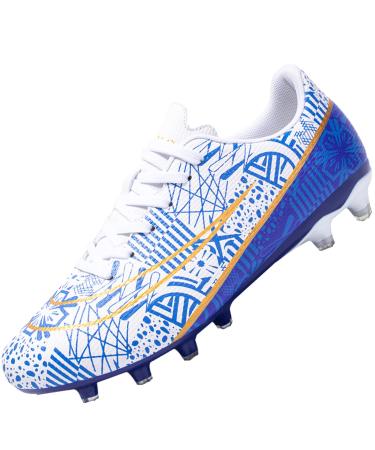 CSGKAG soccer shoes men training shoes professional stollen spikes club young artificial turf soccer shoes outdoor sport football shoes 45 EU white