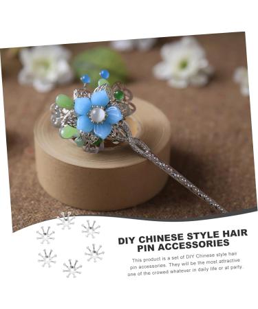 FOMIYES 100 Pcs Hairpin Accessories Applique Bride Flowers 1X1cmx2pcs Silverx2pcs - Buy Online on SooperMarket.com