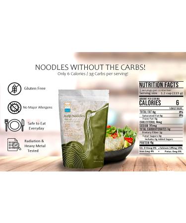 Sea Tangle Kelp Noodles (12oz) - Low Calorie Asian Noodles - Gluten Free Keto Substitute - 6 Pack - Buy Online on SooperMarket.com