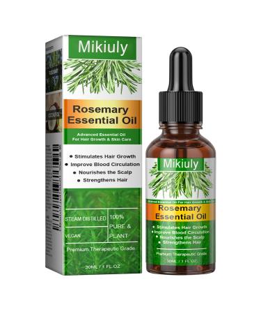 Rosemary Oil for Hair 100% Pure Rosemary Essential Oil for Eyebrow and Eyelash Nourishes The Scalp Stimulates Hair Growth for Men Women 30ml