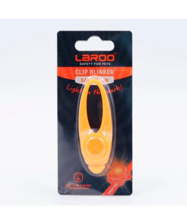 LaRoo Safety LED-Flashing Light for Dogs Cats LED-Light Pendant Keyring Clip on Dog Collar Charms Blinker Light Waterproof Safety Light for Walking the Dog and Outdoor Sports Silicon orange - Buy Online on SooperMarket.com
