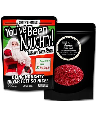 Naughty Santa Bath Salts - Funny Christmas Spa Gift for Friends and Stocking Stuffers - Buy Online on SooperMarket.com