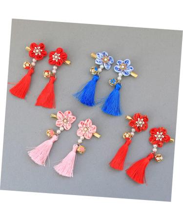 ibasenice 1 Pair Tassels Hairclips Hair Barrettes for Girls Hair Accessories for Girls Flower Hair Accessories Polymer Clay Cane Kids Hair Accessories Qipao Chinese Style Pair Clip Child - Buy Online on SooperMarket.com