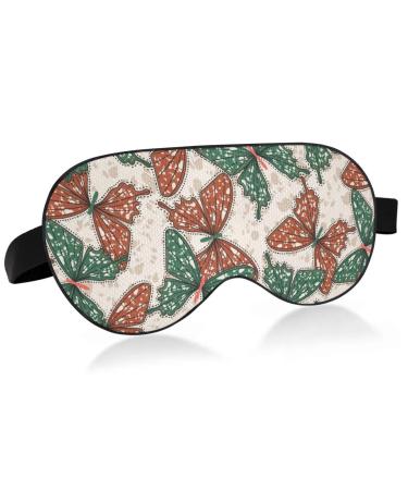 Haskirky Light Blocking Eye Mask Breathable and Adjustable Adult Men and Women Travel on Business Trips Yoga Meditation Light Smooth Comfortable Eye Mask Office Deep Sleep Goodies Butterfly on Anim