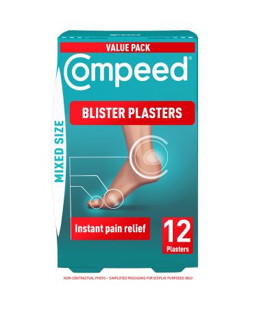 Compeed Mixed Size Blister Plasters 12 Hydrocolloid Plasters Foot Treatment Heal Fast 100% Plastic Free Carton Pack 12 Mixed Carton Pack