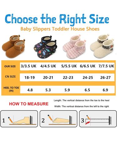 JOINFREE Baby Slippers Non-Slip Rubber Sole Cozy Home Booties - Black - Buy Online on SooperMarket.com