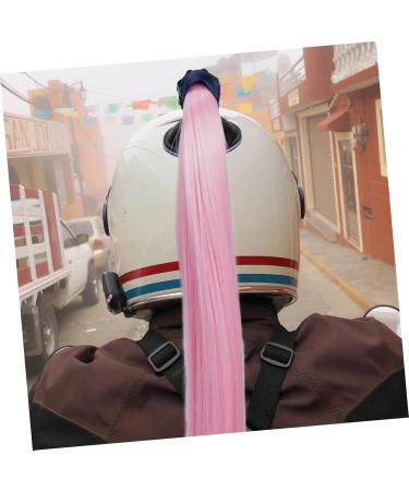 Kisangel 2pcs Helmet Wig Straight Human Hair Wig Helmet Ponytail Braid Ponytail Decorative Helmet Ponytail 44x5cmx2pcs As Shownx2pcs - Buy Online on SooperMarket.com