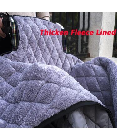 Winter Thicken Wheelchair Warmer Blanket Windproof Fleece Lined Cozy Leg Cover with Zipper 130x66 cm - Buy Online on SooperMarket.com