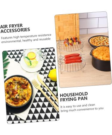 Cabilock 1set Air Fryer Accessories BBQ Rack Air Fryer Pot Accessories Baking Rack Cake Rack Stainless 5pcs - Buy Online on SooperMarket.com