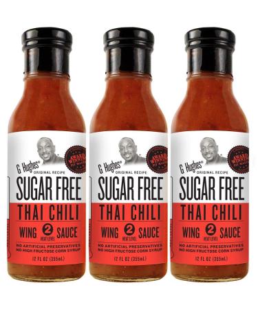 G Hughes Sugar Free Thai Chili Wing Sauce (3 Pack) 12 Fl Oz (Pack of 3)