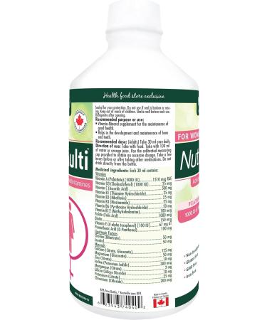 Naka Nutri Multi for Women Featuring 1000 IU of Vitamin D Made in Canada (900ml) - Buy Online on SooperMarket.com