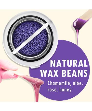 Waxing Kit for Women Men | Painless Hair Removal with Hard Wax Beans | At Home Waxing Kit for Sensitive Skin | Includes Wax Warmer and Applicator Sticks | Ideal for Eyebrow, Armpit, Bikini, Brazilian | All-White - Buy Online on SooperMarket.com