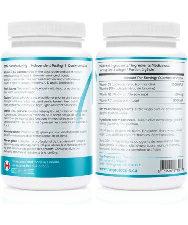 TRUE PROTOCOLS - Immune Protocol (2 items) - Immune Support (90 Caps) & Vitamin D-K2 Balance (120 Caps) - Bioavailable Capsules For Optimal Immune System Support Bone Cardiovascular & Overall Health - Immune System Booster - Non-GMO Supplements - Buy Online on SooperMarket.com