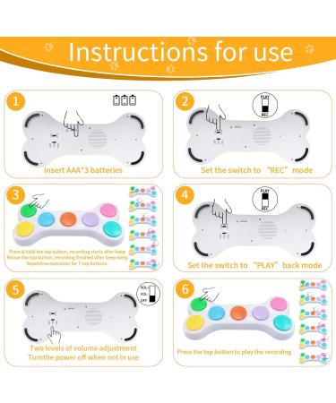 Buy Mmggaish 7 Colorful Dog Communication Buttons with 50 Stickers - Speak with Your Pet! International Shipping Available - Buy Online on SooperMarket.com