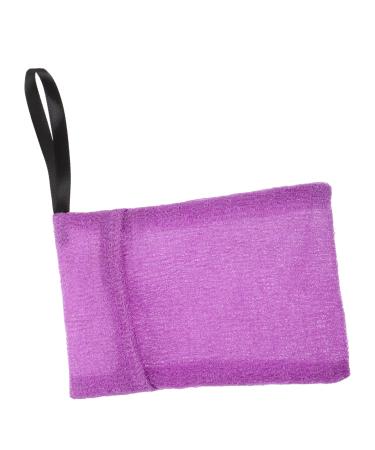 minkissy Bath Bag Shampoo Soap Cleansing Nylon Purple Gloves