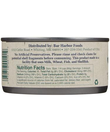 Bar Harbor All Natural Chopped Clams 6.5 oz Cans 6 pk - Premium Seafood Delivered to Your Doorstep - Buy Online on SooperMarket.com