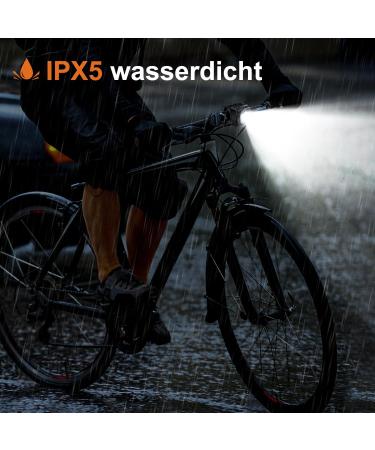 Antimi Waterproof Bicycle Front Light - StVZO Certified USB Type C Black | High-Performance Bike Lamp for Safe Night Riding - Buy Online on SooperMarket.com