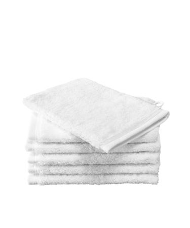 De Witte Lietaer Contessa Luxe Face Cloth Cotton White 16 x 22 cm Set of 6