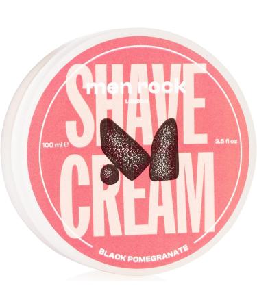 Men Rock Black Pomegranate Shave Cream for a Classy Wet Shaving Experience Deeply Hydrates and Nourishes Skin Cruelty Free Black Pomegranate and Spicy Black pepper Fragrance 100ml