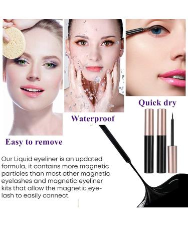 FEITA Magnetic Eyelashes Kit - 10 Pairs Natural Look False Lashes with 2 Tubes Magnetic Eyeliner - Easy Application & No Glue Needed - Buy Online on SooperMarket.com