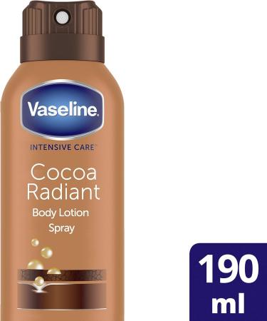 Vaseline Intensive Care Cocoa Radiant with Vaseline Jelly Spray Moisturiser for Very Dry Skin 190 ml (3 Pack) 1 count (Pack of 3) - Buy Online on SooperMarket.com