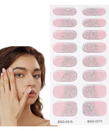Semi-Cured Nail Wraps Natural Gloss Gel Nail Strips | Adhesive Nail Polish Strips Fingernail Manicure Stickers Salon-Quality Finish Easy Application - Buy Online on SooperMarket.com