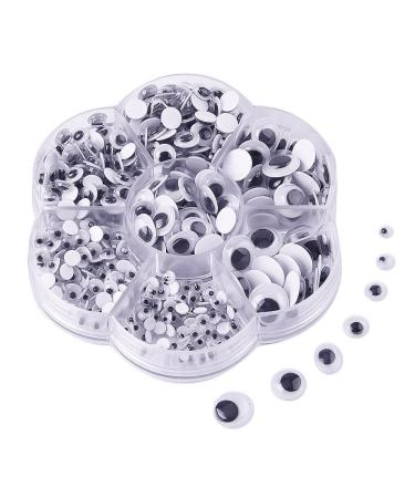 KUUQA 500 Pieces Mixed Wiggle Googly Eyes Self Adhesive Googly Eyes DIY Scrapbooking Crafts