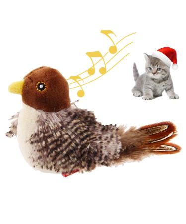 Gigwi chirping bird cat toys interactive cat toys melody chaser bird toys for cats to play alone funny squeaky kitten toys for boredom bird motif