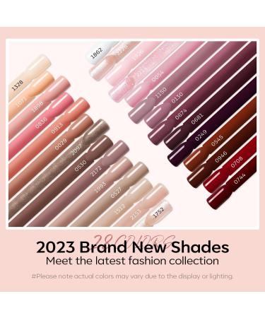 Modelones Gel Nail Kit - 28 Colors Nude Brown Pink Red Soak Off Gel Polish Set with Lamp Starter Kit | No Wipe Base & Top Coat | DIY Nail Curing Gift for Women - Buy Online on SooperMarket.com
