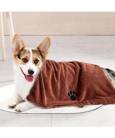 Extra Absorbent Microfiber Dog Towels - 4 Pack for Small & Medium Dogs - Soft & Durable (35x75 cm) - Ideal for Cats Too - Buy Online on SooperMarket.com