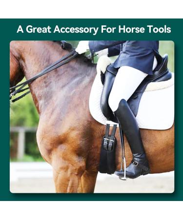 Agate Black Leather Spur Straps - 50cm/19.7in Stainless Steel Buckle Perfect for Horse Riding & High Boots | Premium Horse Accessories - Buy Online on SooperMarket.com
