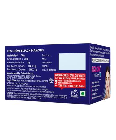 Fem Diamond Cr me Bleaching 30g - Premium Skin Brightening Cream for Flawless Glow | International Shipping Available - Buy Online on SooperMarket.com
