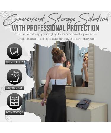 Glamza Hair Straightener Mat & Pouch - Made from Heat Resistant Safety Felt - Ideal for Home & Travel (Dark Grey (Pouchy)) - Buy Online on SooperMarket.com