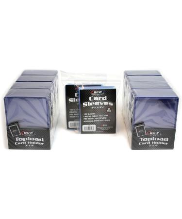 200-Count BCW Card Toploaders with Card Sleeves - Premium Protection for Trading Cards - Buy Online on SooperMarket.com