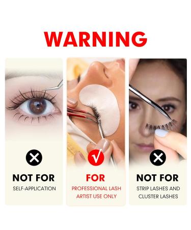Extra Strong Eyelash Extension Glue - Heasoy Waterproof Lash Adhesive | Quick 1 Sec Drying Time | Long-Lasting 8 Weeks | DIY Individual Lash Glue for Professionals - Buy Online on SooperMarket.com