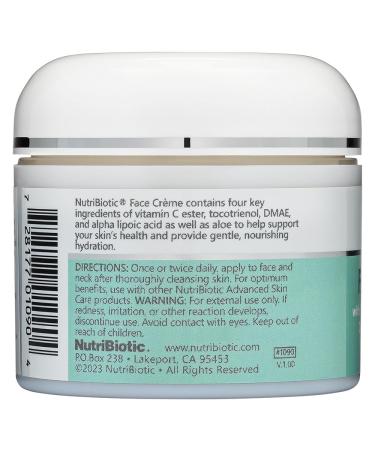 NutriBiotic Antioxidant Face Cream 2 Oz - Deep Moisturizing with Aloe Botanical Oils DMAE & Vitamin C - Paraben Free Natural Fragrance - Buy Online on SooperMarket.com