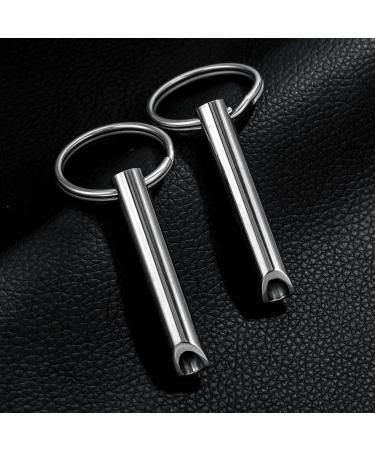 Stainless Steel Key Ring Anxiety Ring Stress Relief Whistle Gold Meditation Breathing Exercise Device for for Women Men Mindful Breathing Relax Relief Stress Relief Calming Down (Rose Gold) - Buy Online on SooperMarket.com